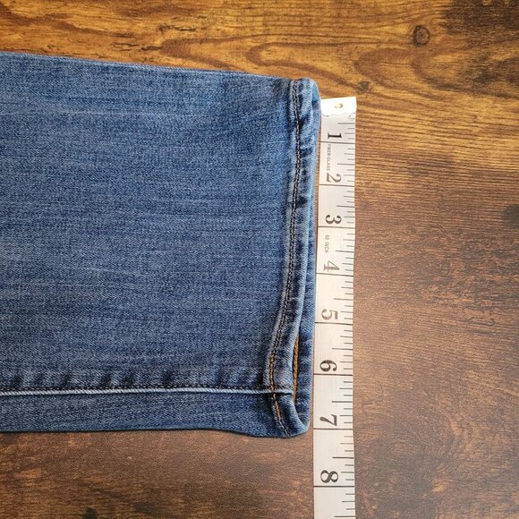 Lands End Jeans Women 12 Straight Crop Medium Dark Wash Soft Stretch Comfort - Picture 11 of 12